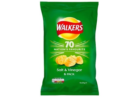 Walkers Crisps Salt & Vinegar 6 Pack
