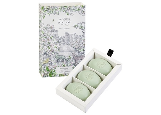 Woods of Windsor White Jasmin Fine English Soap 3 x 60 gr