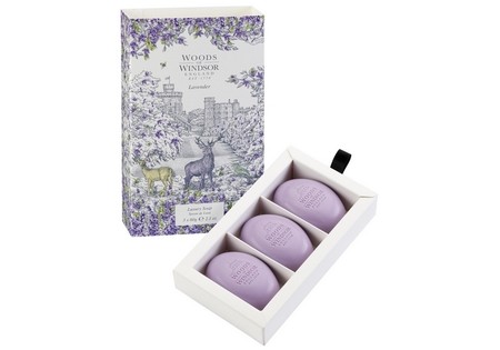 Woods of Windsor Lavender Fine English Soap 3 x 60 gr