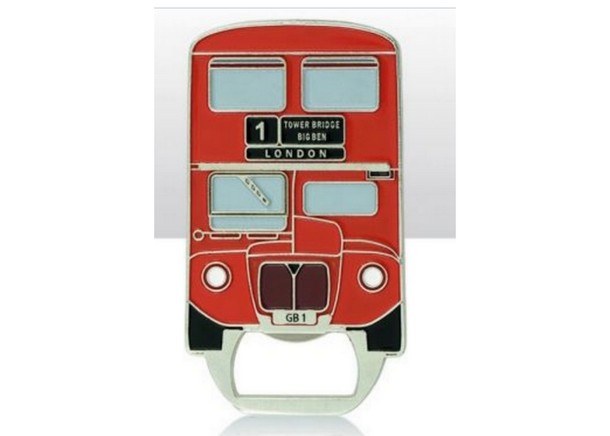 Red London Bus Bottle Opener Magnet