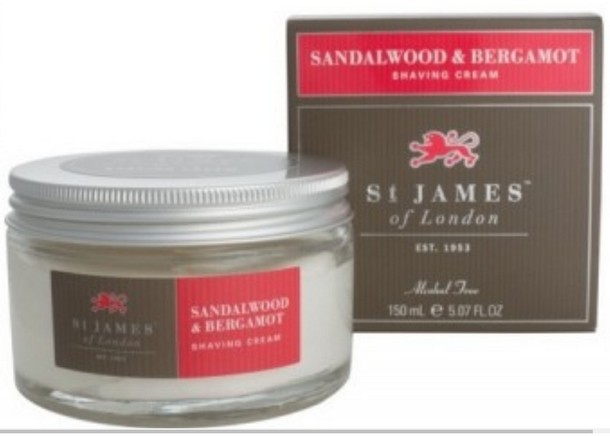 St James of London Scheercrème Sandalwood Bergamot