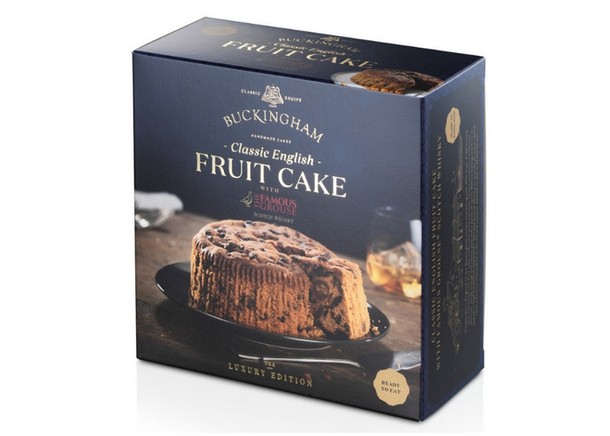 BUCKINGHAM Classic English Fruit cake flavoured with The Famous Grouse Scottish Whisky 280g