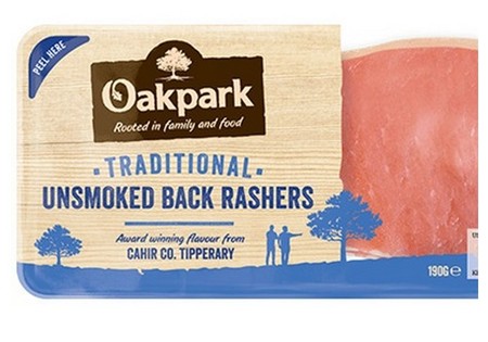 Oakpark Traditional Bacon Unsmoked 6 slices190 gr