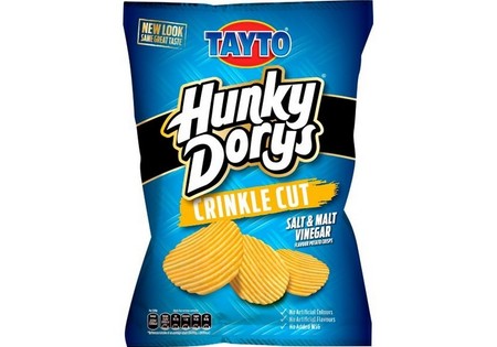 Hunky Dory XL Crinkle cut Salt  Vinegar Crisps 135g