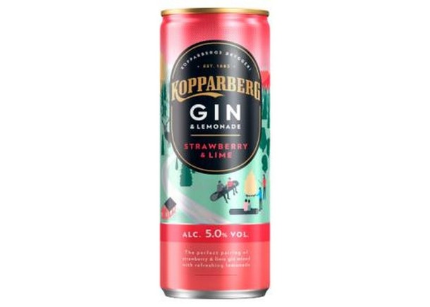 Kopparberg Gin  Lemonade Strawberry  Lime 250ml