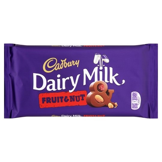 Cadbury  Dairy Milk Fruit and Nut 180g