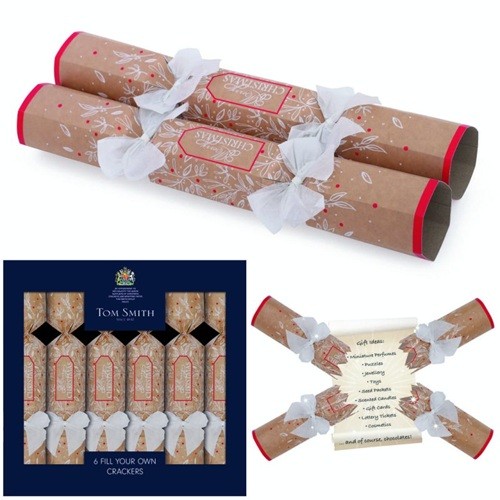Christmas Crackers 14" X 6 Hex Fill Your Own Kraft Tom Smith