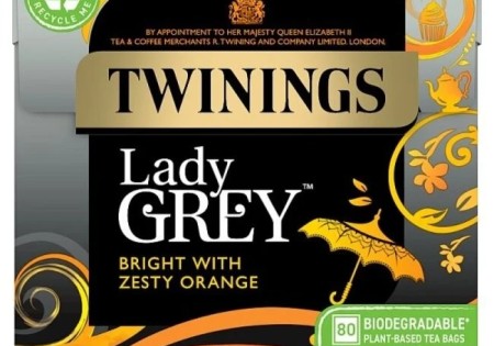 Twinings Black Tea  Lady Grey Tea Bags 80s