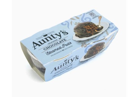 Auntys Chocolate Steamed Pudding 2 Pack