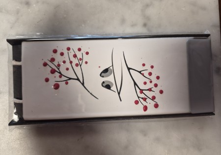 Flatyz Handcrafted Flat Candles - Vogels Winter Birds on White