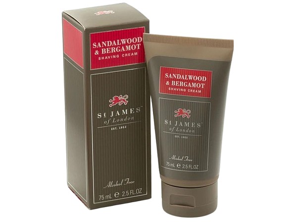 St James of London Scheercrème tube Sandalwood Bergamot 75ml