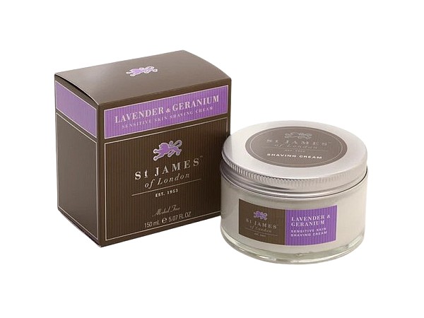 St James of London Scheercrème tube Lavender & Geranium 75 ml