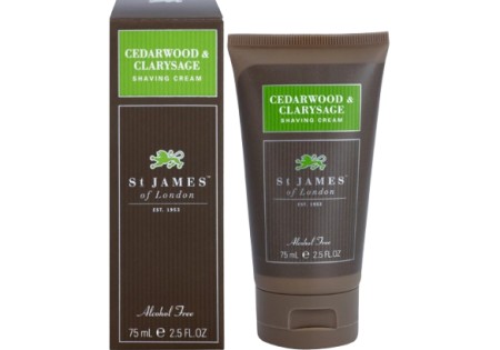 St James of London Scheercrème tube Cedarwood & Clarysage 75ml