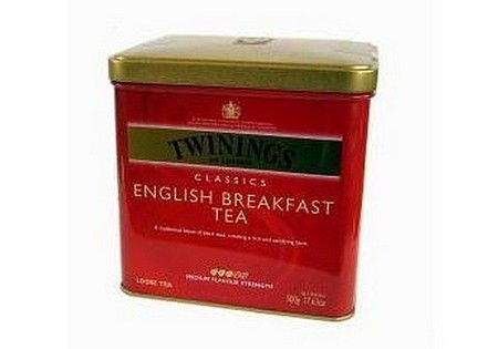 Twinings Zwarte Thee  English Breakfast losse thee in blik 200gr